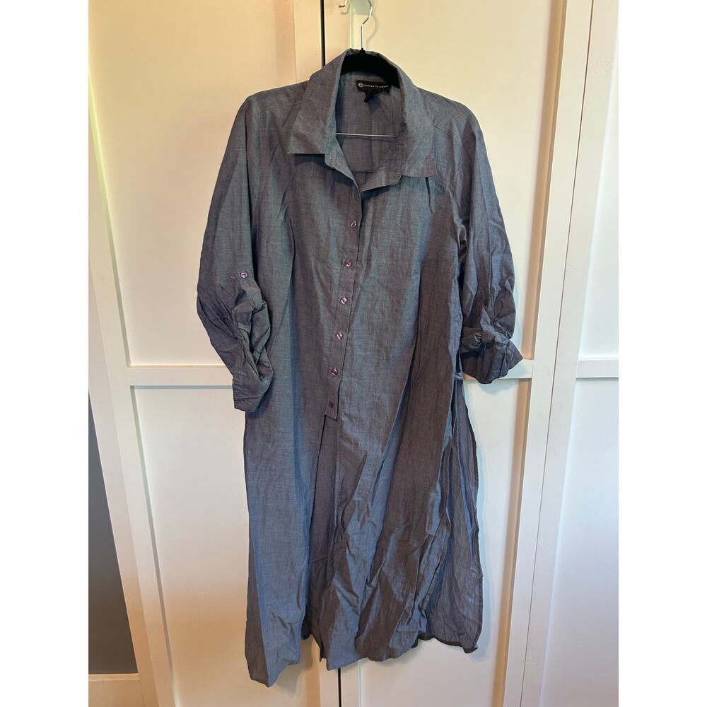 Fashion to Figure Button Down Tunic Blouse 0 Plus Size